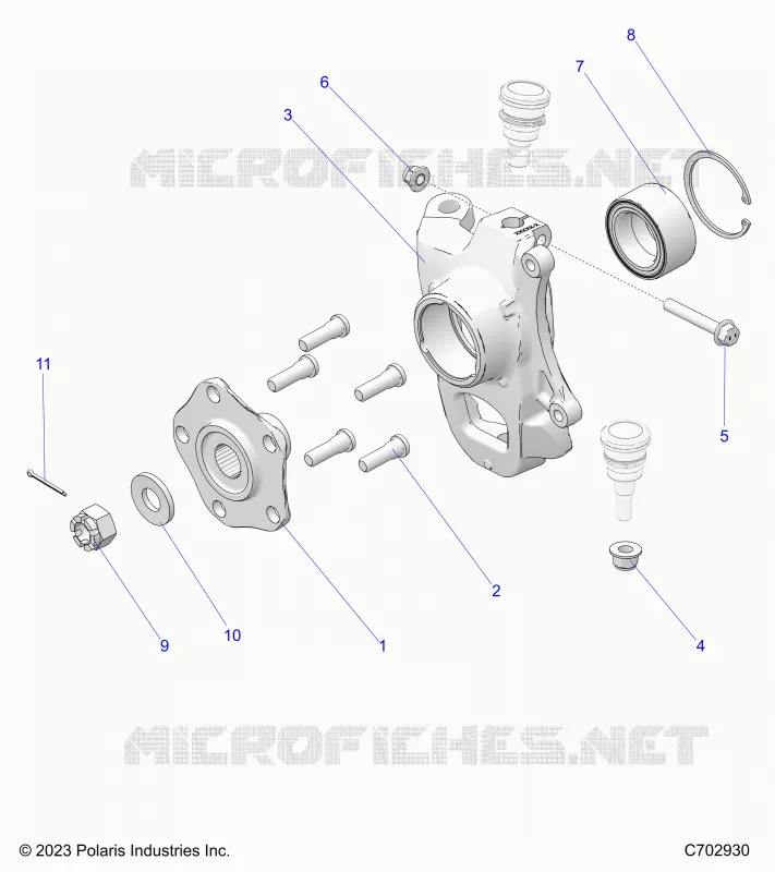 SUSPENSION, RUEDA DELANTERA HUB, KNUCKLE
