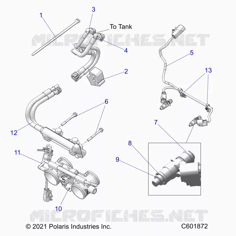 SISTEMA DE COMBUSTIBLE, RAIL, LINES AND THROTTLE BODY
