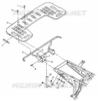 El montaje en bastidor trasero XPRESS 300 W97CA28C and  XPRESS 400L W97CA38C (4939603960A006)