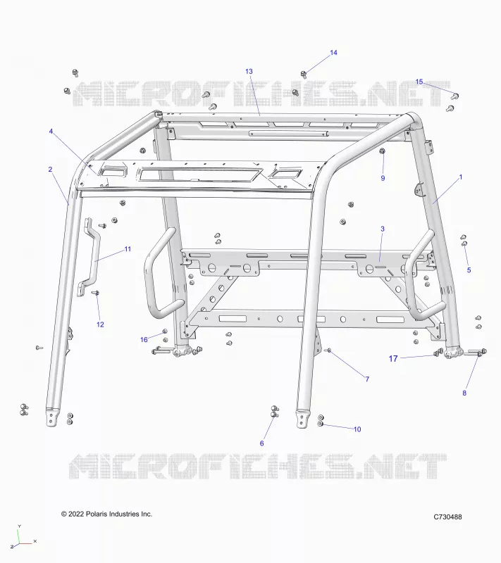 CHASSIS, CAB BASTIDOR