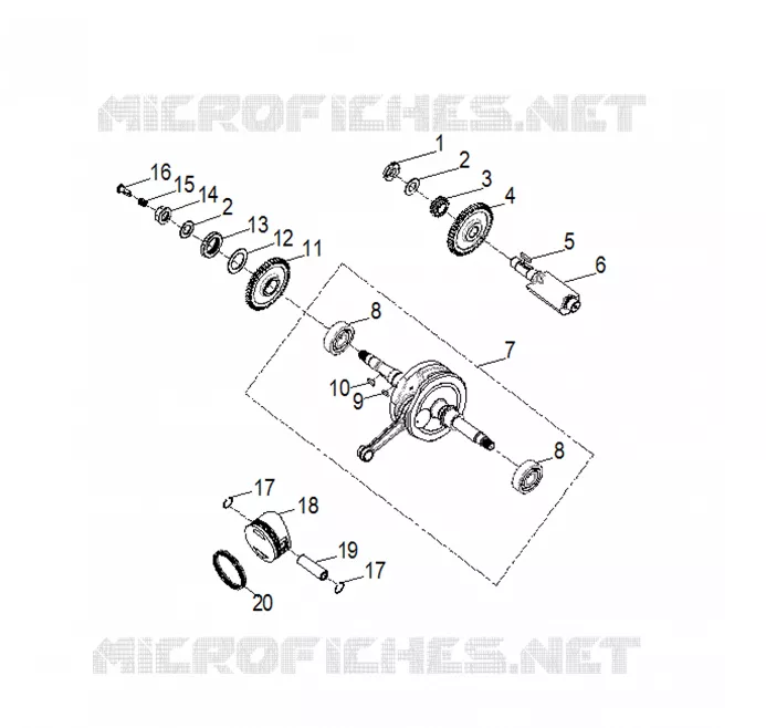 MOTOR, CIGUEÑAL AND PISTÓN
