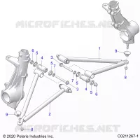 SUSPENSION, A-ARM AND PUNTAL MOUNTING