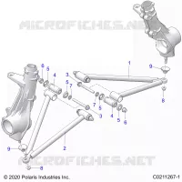 SUSPENSION, A-ARM AND PUNTAL MOUNTING