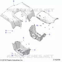 TRASERO CAB, SEAT AND FOOTWELLS