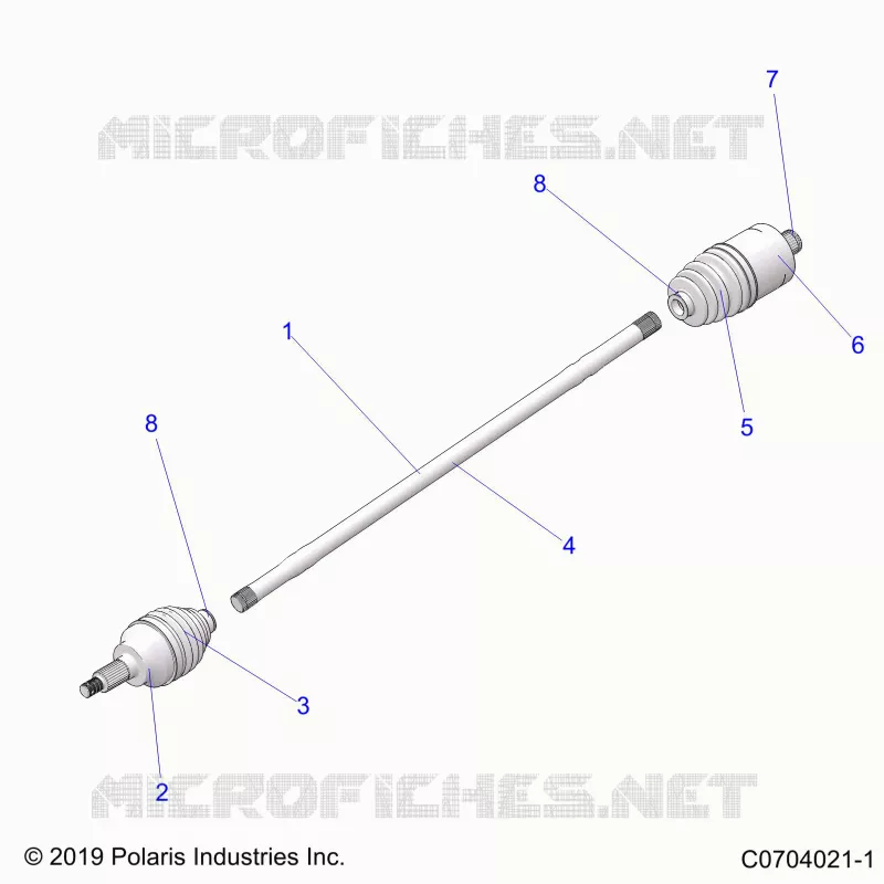 DRIVE TRAIN, HALF EJE TRASERO