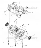 CAJA DEL CIGÜEÑAL 500 CARB 0962764, 500 CARB SKS 0962564,  EUROPEAN 500 CARB SKS E9 (4931873187C011)