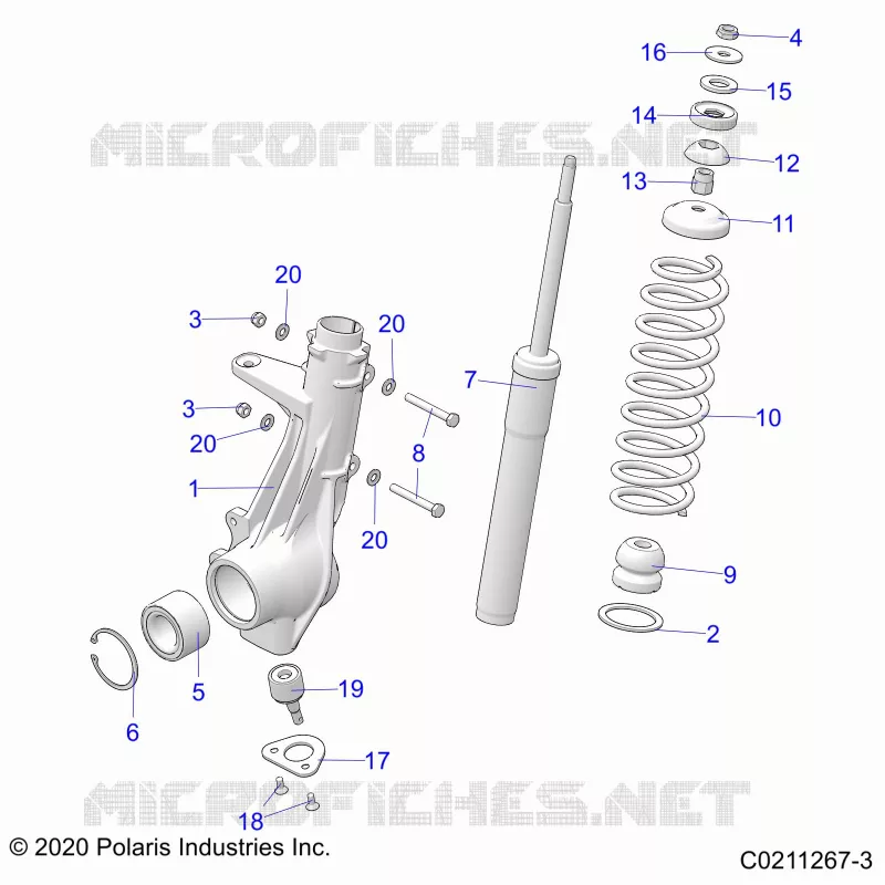 SUSPENSION, PUNTAL DELANTERO