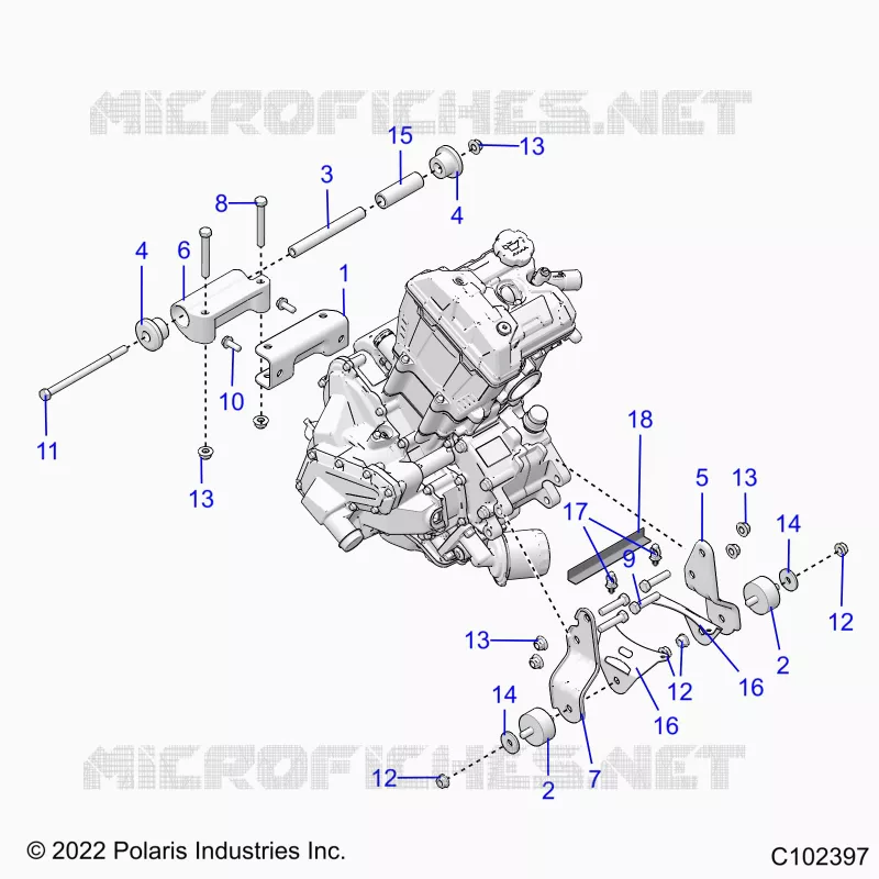 MOTOR, MOUNTING & LONG BLOCK