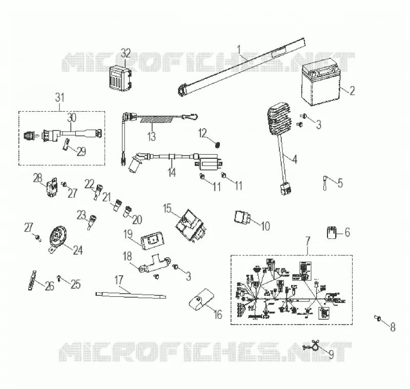 ELECTRICA, SWITCHES, HARNESS AND INDICATORS