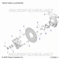 SUSPENSIÃ“N DELANTERA HUB, CARRIER, AND BRAKE DISC