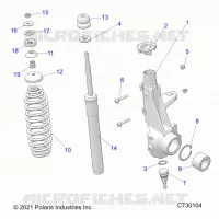 SUSPENSION, PUNTAL DELANTERO