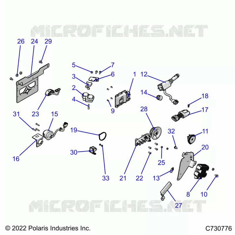 ELECTRICA, WIRE HARNESS, COMPONENTS, AND LICENSE PLATE