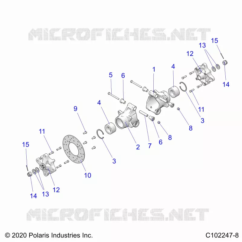 SUSPENSION TRASERA HUBS, CARRIER AND BRAKE DISC