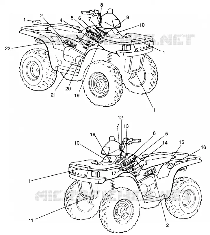ETIQUETAS SPORTSMAN 500 W969244 and SWEDISH SPORTSMAN 500 S969244 (4936093609A009)