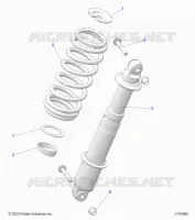 SUSPENSION, REAR MONTAJE DE DESCARGA