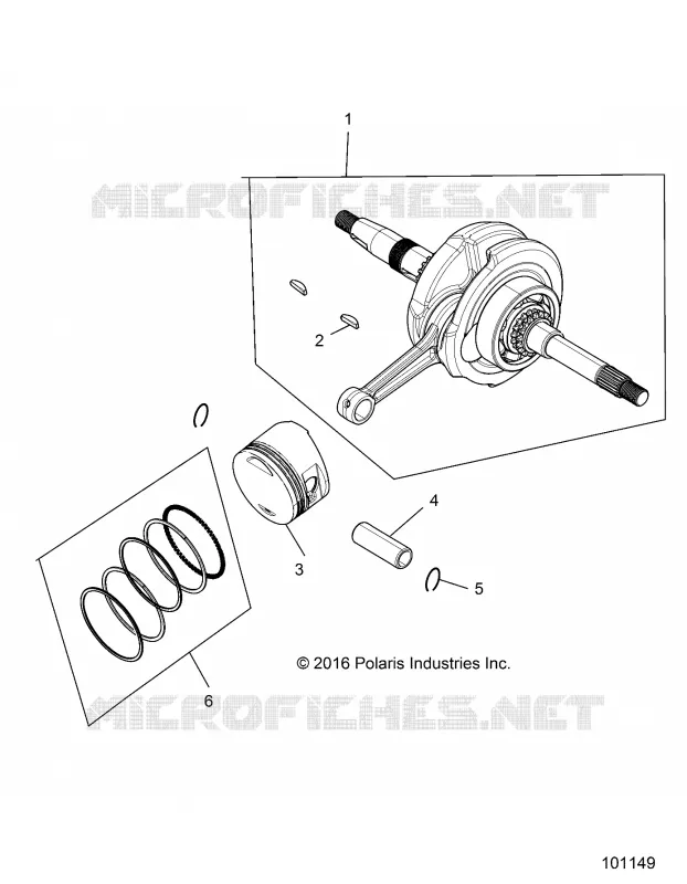 ENGINE, CIGUEÑAL, CONNECTING ROD AND PISTON