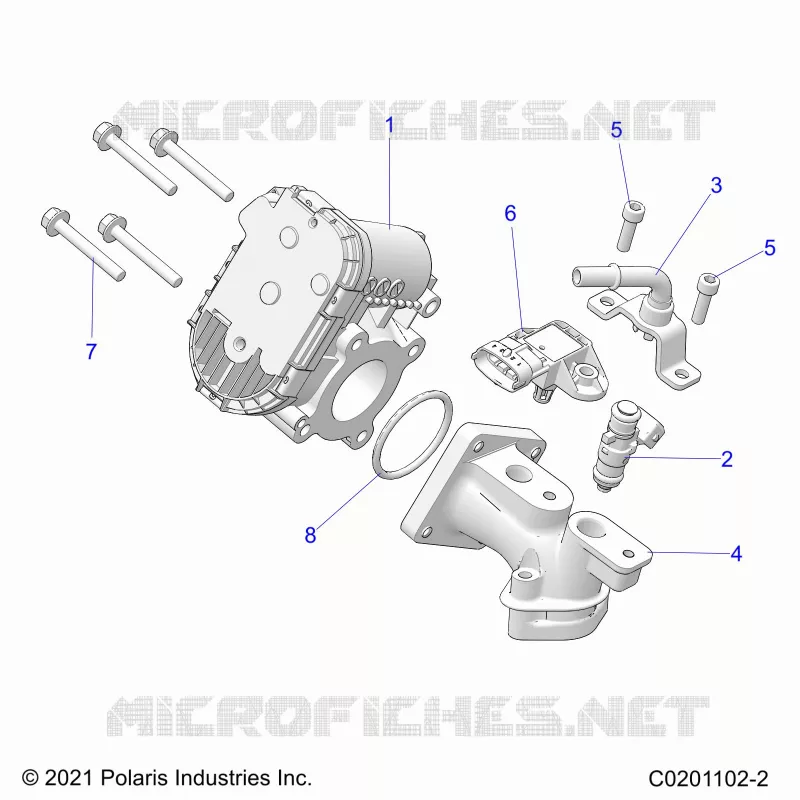 ENGINE, CUERPO DE MARIPOSA AND FUEL RAIL