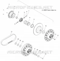 TREN, SECONDARY EMBRAGUE AND DRIVE BELT