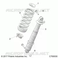 SUSPENSION, REAR MONTAJE DE DESCARGA