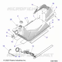 SISTEMA DE COMBUSTIBLE, FUEL TANK ASM.