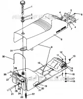 ASIENTO Y tanque de gas ASAMBLEA 500 EFI 0942774 and EFI SKS 0942574 (4924982498002A)
