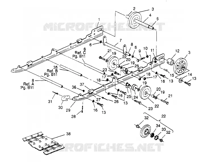CONJUNTO DE SUSPENSIÓN 500 CARB 0952764 (4929192919B009)