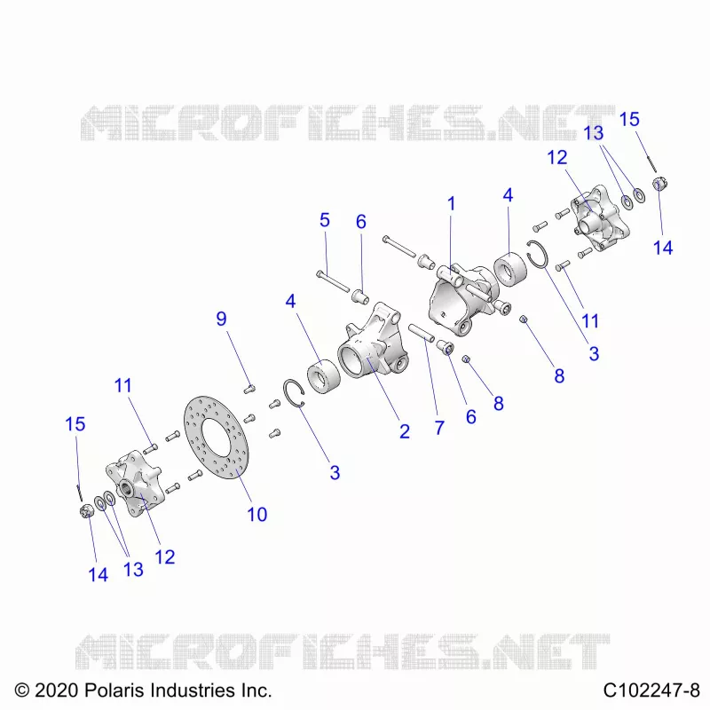 SUSPENSION TRASERA HUBS, CARRIER AND BRAKE DISC