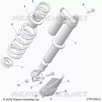 SUSPENSION, REAR MONTAJE DE DESCARGA