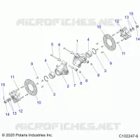 SUSPENSION TRASERA HUBS, CARRIER AND BRAKE DISC