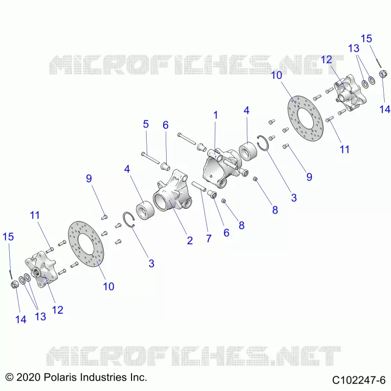 SUSPENSION TRASERA HUBS, CARRIER AND BRAKE DISC