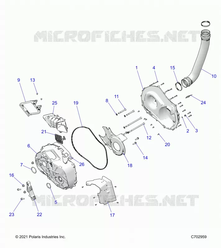 TREN, CLUTCH COVER AND DUCTING