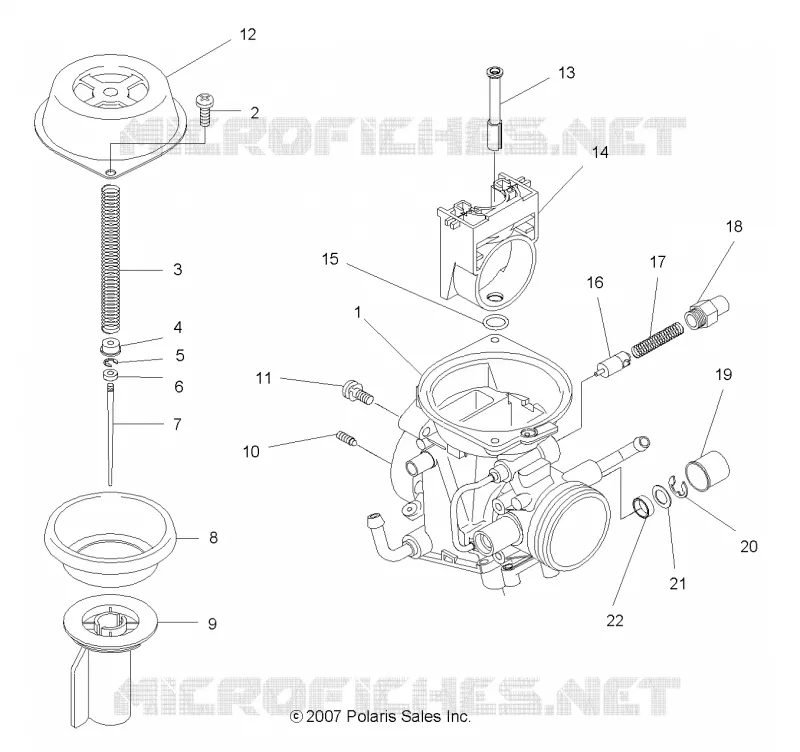 MOTOR, CARBURADOR, UPPER