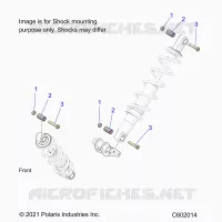 SUSPENSION, MONTAJE DE DESCARGA, REAR SUSP.