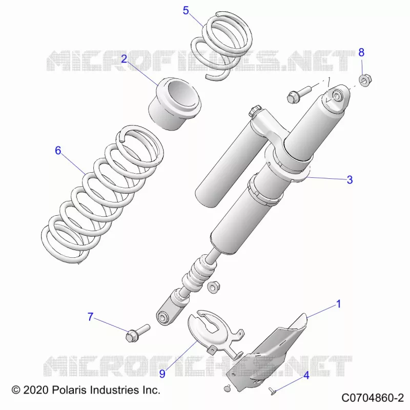 SUSPENSION, REAR MONTAJE DE DESCARGA, DELUXE
