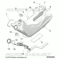 SISTEMA DE COMBUSTIBLE, FUEL TANK ASM.