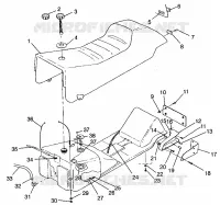 ASIENTO Y TANQUE DE GAS 600 XCR 0975677, 600 XCR SE H975677 and EUROPEAN 600 XCR (4937963796A006)