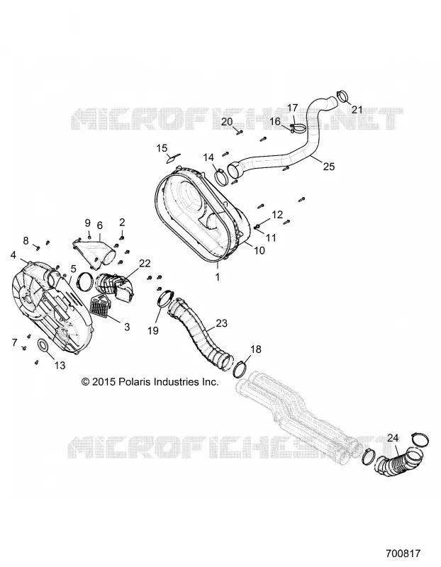 DRIVE TRAIN, TAPA DEL EMBRAGUE AND DUCTING