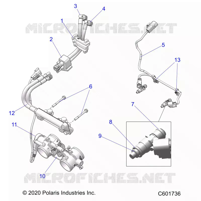 SISTEMA DE COMBUSTIBLE, RAIL, LINES AND THROTTLE BODY