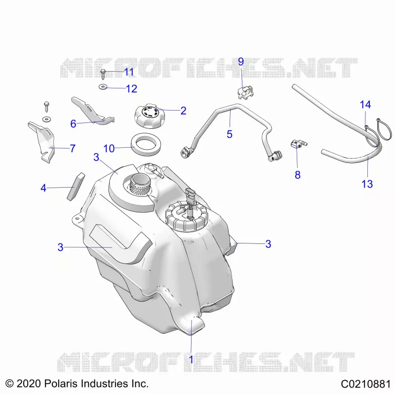 SISTEMA DE COMBUSTIBLE, FUEL TANK ASM.