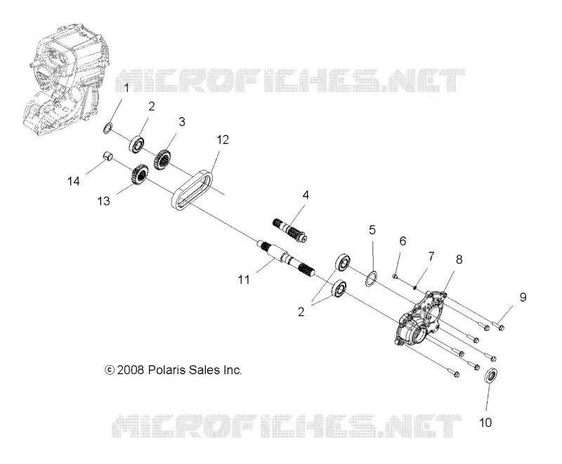 TREN, PRINCIPAL CAJA DE ENGRANAJES OUTPUT SHAFT
