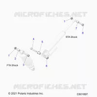 SUSPENSION, MONTAJE DE DESCARGA, REAR SUSP.