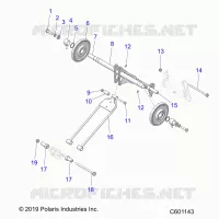 SUSPENSION, TRASERO ARM PAR