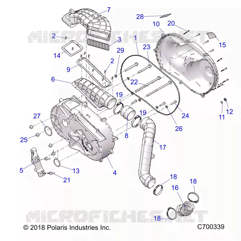 TREN, CLUTCH COVER AND DUCTING