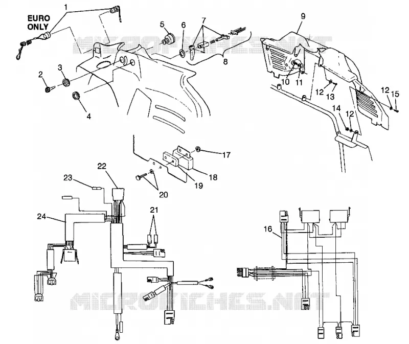 CONSOLA Y CABLE DE MAZO Storm 0975782, Storm S.E. H975782, European Storm (4937823782A010)