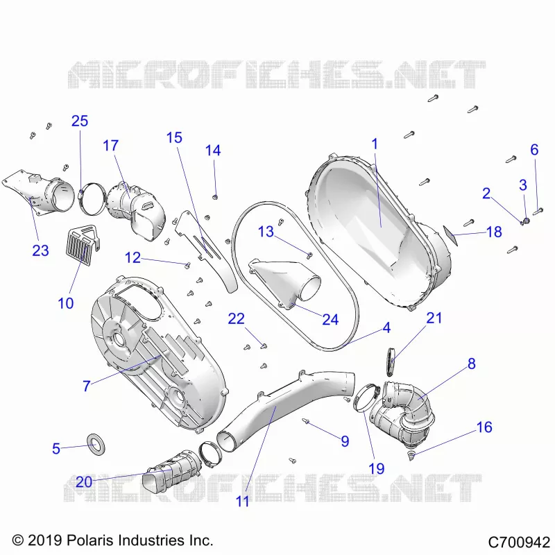 TREN, CLUTCH COVER AND DUCTING