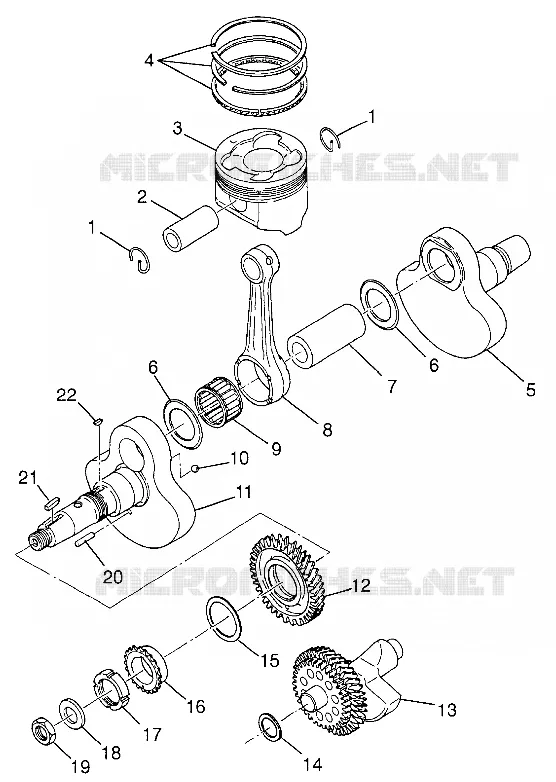 CIGUEÑAL AND PISTÓN MAGNUM 4X4 W97AC42A, SWEDISH MAGNUM 4X4 S97AC42E AND (4940834083C014)