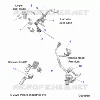 ELECTRICA, WIRE HARNESS, HOOD, ELEC. START