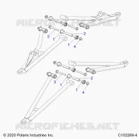 SUSPENSIÃ“N DELANTERA A-ARM, MOUNTING- A21SVE95KK (C102269-4)