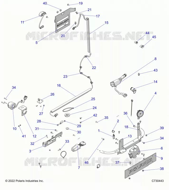 ELECTRICA, WIRE HARNESS COMPONANTS, AND LICENSE PLATES 