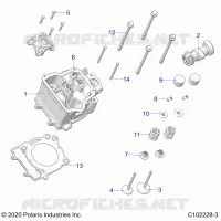ENGINE, CULATA, CAM AND VALVES